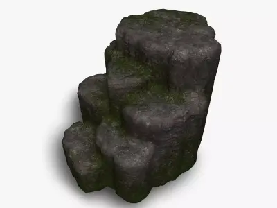 Cave Platform 1 - Moss 1 Low-poly 3D model