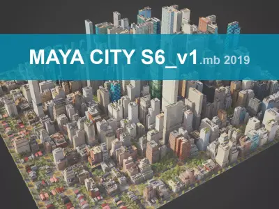 City S6-v1 MAYA Low-poly 3D model
