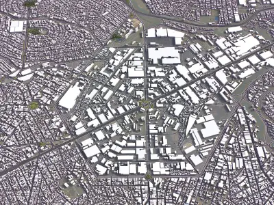 Contagem - 3D City Model Low-poly 3D model