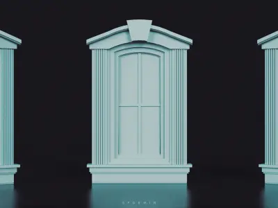 Medieval Window Low-poly 3D model