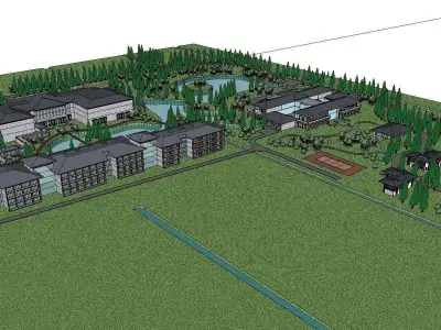vacation spot-Resort-Fashion Leisure Hotel-0121 3D model
