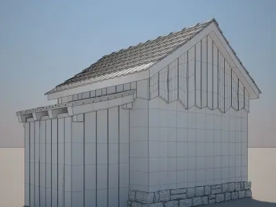 Cartoon Medieval House 07 3D model