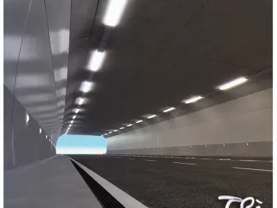 HIGHWAY TUNNEL SECTION 3D model