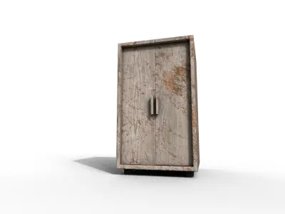 Old Modern Furniture 3D Model Terror Low-poly 3D model purchase