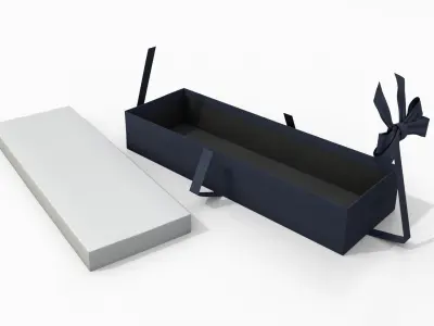  Gift Boxes - Flat Set with Tied Ribbon Bow 