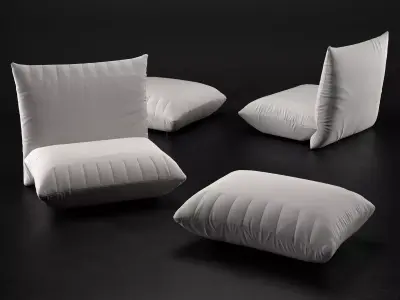 Bellavita Armchair and Pouf 3D model
