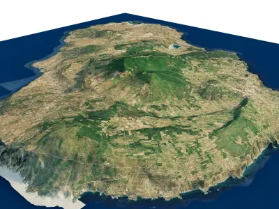 Pantelleria island full 3d model terrain 3D model