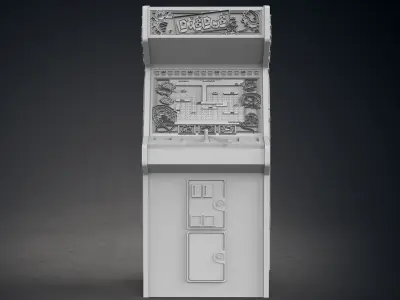 Dig Dug Arcade Cabinet with Lithophane 3D print model