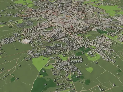 Lecce Italy - city and urban 3D model