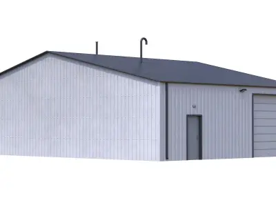 Industrial Building 11 Low-poly 3D model