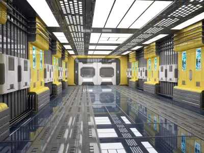 SCI FI INTERIOR SCENE 3D model