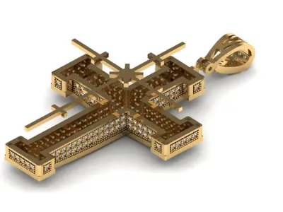 Cross pendant 3D print model 3D print model