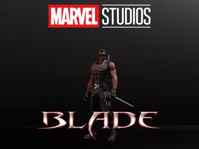 Blade - Wesley Snipes Low-poly 3D model