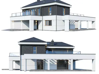 Modern house Czajka 3D model
