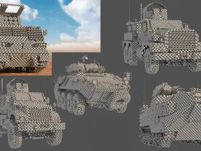 American wheeled and tracked military vehicles 5 in 1 UVW 