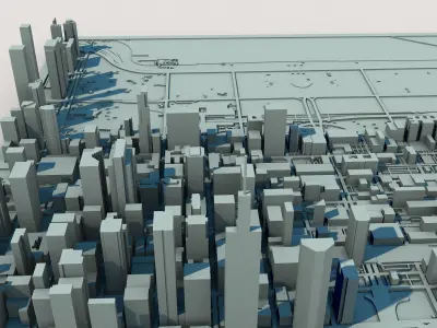 Chicago City Illinois United States 3D print model