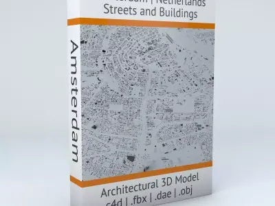 Amsterdam Streets and Buildings 3D model