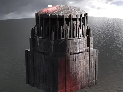 Mordor Fantasy Style Tower 3D model