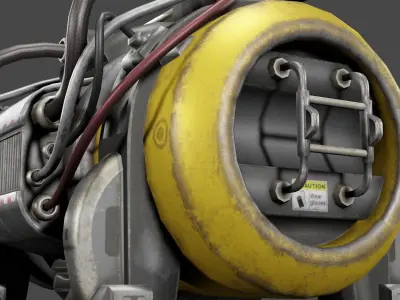 Sci FI Motor 3D Model  Low-poly 3D model