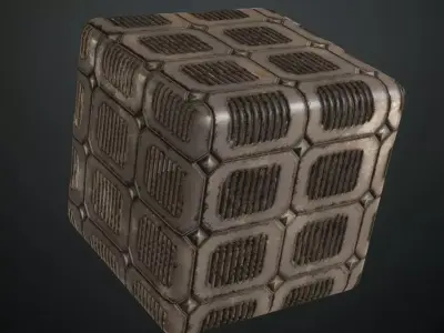 Rusty Metal Grill Transparent PBR Seamless Texture
