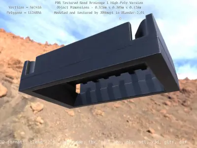 Road Drainage 1 PBR Textured High-Poly Version 3D model