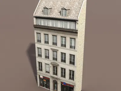 Apartment House 111 Low-poly 3D model