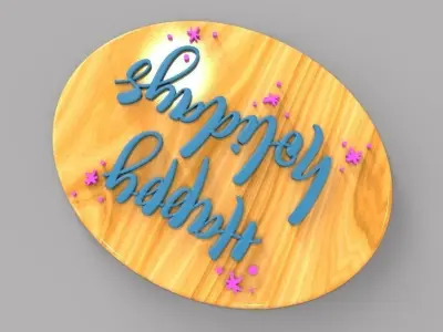 Holiday Greetings Plate 3D print model