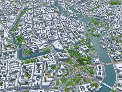 Wroclaw City Poland Low-poly 3D model