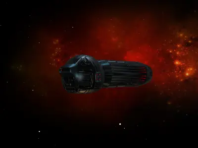 The Penetrator spaceship in space 3D model
