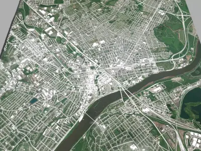 Cityscape  Trenton New Jersey United States USA 3D model