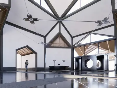 Suzhou Museum Entrance Hall by IM Pei Free 3D model