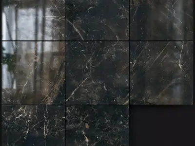 Yurtbay Seramik Carelia Black 600x600 Set 1 3D model