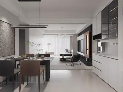 living room 3D model 91