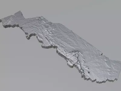 Togo Terrain Country 3D model