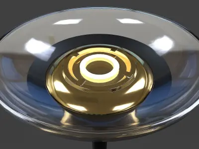 Torchiere Floor Lamp - Low Poly Low-poly 3D model