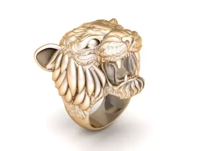 Tiger Ring Light gold New Design ANM 19 3D print model