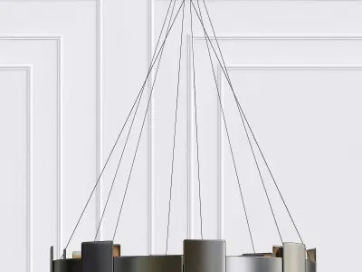 Kichler pendant light with squares hanging from it 3D model