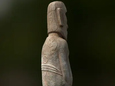 Easter Island Statue Low-poly 3D model