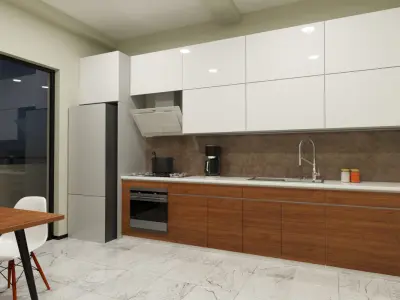 corona kitchen render setup 3D model