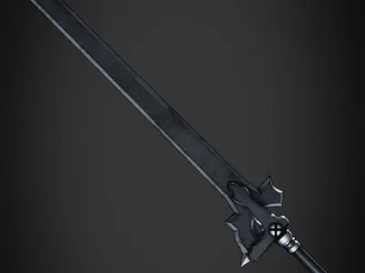 Sword Art Online Kirito Elucidator Sword for Cosplay 3D print model