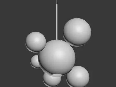 Suspension light Giopato Coombes Bolle bls 6 Lamp 3D model