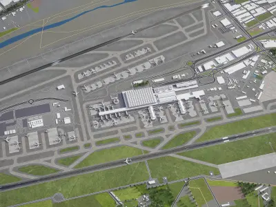 Malaga - Costa del Sol Airport - AGP Low-poly 3D model