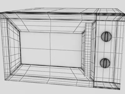 Microwave Low-poly 3D model shop
