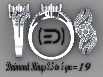 48 Architectural Brilliance Turkey Diamond Ring Collection 3D print model