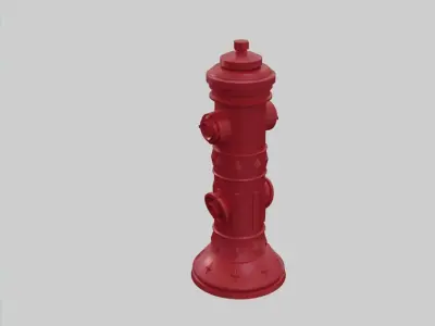 Fire Hydrant 7 - Vintage Safety and Emergency Equipment Low-poly 3D model