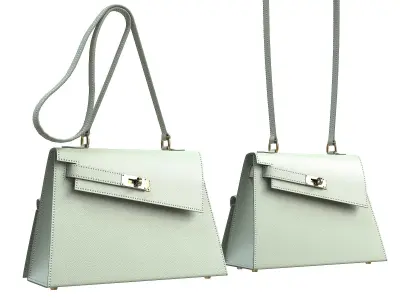 Hermes Kelly Sellier en Desordre Mint Low-poly 3D model