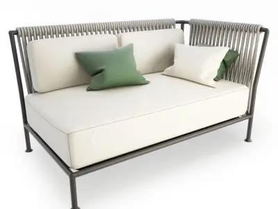 Treble Corner Sofa Unopiu 3D model