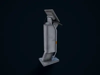 Sci-Fi Console Low-poly 3D model