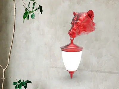 Bear Head Wall Lamp 3D print model