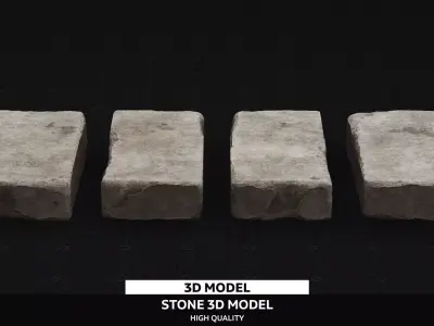 Stone Pack 01 3D Model - PBR Texture Low-poly 3D model